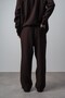 Men's R Embroidered Muslin Baggy Trousers Bitter Brown - 4