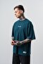 Men's Private Printed Oversize T-Shirt Emerald - 4