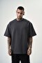 Men's Printed Oversized Da Vinci T-Shirt Smoke - 2