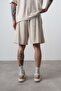 Men's Route 07 Arma Detailed Shorts Beige - 3
