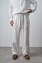 Men's R Embroidered Muslin Baggy Trousers Ecru