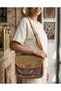 Anatolian-Inspired Bohemian Bag - Tan Suede and Authentic Weaving