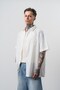 Men's Elementals Embroidered Oversize Shirt Ecru - 4