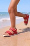 Daily Unisex Children's Red Sandals with Velcro at the Ankle, Adjustable Thick Sole, Comfortable Shoes 316 - 6