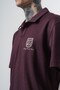 Men's Rocket Club Written Regular Fit T-Shirt Shorts Set Burgundy - 4