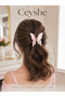 Pinterest Shiny Powder Pink Acrylic Butterfly Claw Clip Durable Hairpin Color Changing Hair Clip - 4