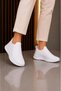 Laceless Knitwear Sports Shoes-White