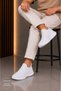 Laceless Knitwear Sports Shoes-White - 4