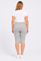 Women's Gray Large Size Side Pocket Tracksuit Capri 65n35869 - 8