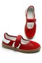 Velcro Sports Ballerina Women's Mary Jane Shoes Red - 8
