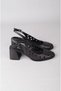 Seç 2625 Genuine Leather Heel-Style Women's Shoes (Heel Height: 6 cm) Black - 4