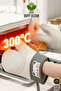 1Pc High Heat Resistant Fireproof Silicone Gloves 35.5 cm Oven Mitts Pink - 5