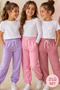 Set of 3 Seasonal 2-Thread Non-Threaded Girls' Sweatpants