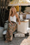 Ethnic Patterned Chiffon Satin Pants (Feel Like You Have No Feeling on It) - 3
