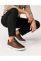 Men's Brown Genuine Leather Sports Casual Daily Shoes – Comfortable and Stylish Design