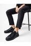 Men's Black Genuine Leather Sports Casual Daily Shoes – Comfortable and Stylish Design