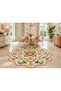 Eta Tile Flower Patterned Modern Woven Base Decorative Carpet Eta4116 - 3