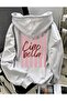 Women's Pink/Red Ciao Bella Printed Hooded Sweatshirt