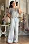 Gray Tomorrow Shiny Viscose Suit