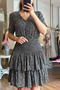 Brown Floral Patterned Gipeli Dress - 6