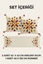 Sun Drop Punch Embroidered Throw Pillow and Runner Set 2 Pillow Covers 1 Runner 3 Pieces