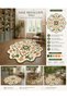 Eta Tile Flower Patterned Modern Woven Base Decorative Carpet Eta4115 - 4