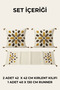 Sun Drop Punch Embroidered Throw Pillow and Runner Set 2 Pillow Covers 1 Runner 3 Pieces