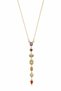 Colorful Stone Detailed Yellow Chain Necklace Women's Bijouterie Stylish Design