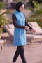 Fully Covered 3-Piece Patterned Hijab Swimsuit with Adjustable Waist and Elastic Zipper - 2