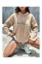 Women's Printed Oversize Hooded Sweatshirt