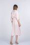Women's Summer Pink Armina Shoulder Tulle Detail Viscose Dress 50394 - 5