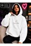 Women's Bow Printed I'M a Diva Written Hooded Casual Sweatshirt with Kangaroo Pocket
