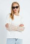 Crew Neck T-Shirt with Lace Detail on Sleeves - 7