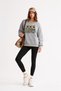 Women's Daisy Jar Graphic Printed Comfortable Fit Crew Neck Gray Sweatshirt