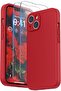 Surfly Design Case for iPhone 14 Plus Case with Screen Protector and Camera Protector Liquid Silicone Case for iPhone with