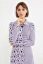 Patterned Polo Neck Knitwear Dress - 2