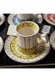 Colorful 6-Person Turkish Coffee Cup with Silver Line Detail - 2