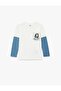 Cotton Long Fake Sleeves Crew Neck Printed T-Shirt - 2