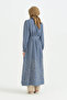 Embroidered Modal Robe - Indigo - 4