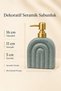 Mary Decorative Minimalist Style Ceramic Soap Dispenser – with Gold Color Pump, Arch Pattern Design, 16 X 11 X 5 Cm-400 ml - 2