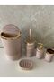 Marble Pattern Bathroom Set / Toilet Brush Holder, Liquid and Solid Soap Dispenser, Waste Bin, Toothbrush Holder - 4