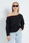 Basic Boat Neck Modal Sweatshirt - 2