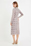 Patterned Polo Neck Knitwear Dress - 2