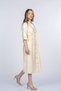 Women's Summer Yellow Armina Shoulder Tulle Detail Viscose Dress 50394 - 3