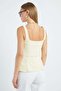 Zippered Thick Strap Peplum Blouse - 8