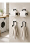 Preminium Practical Bathroom Organization Set 2 Roll Paper Holders 2 Towel Hangers - 5