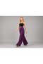Women's Modal Fabric High Waist Crossed Closed Slit Detailed Wide Leg Sweatpants - 4