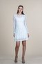 Women's Summer Ecru Tulle Lace Detailed Long Sleeve Mini Dress 50380 - 5