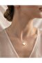 Silver Clover Pendant Pearlized Necklace Steel Necklace Stylish Elegant Necklace