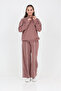 Girl's Half Zipper+Double Face Fabric Top and Bottom Set 6-15 Years 12761Blt - 4